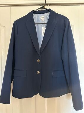 J. Crew Women's Navy Two- Button Blazer